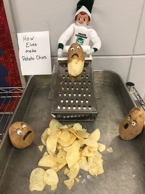 How elves make potato chips.