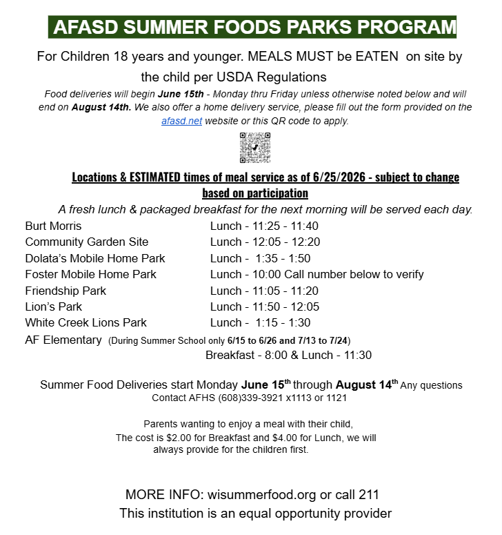 2026 Summer Foods Parks Program