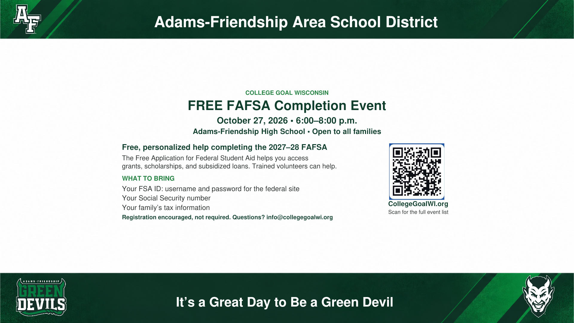 FAFSA Completion Information